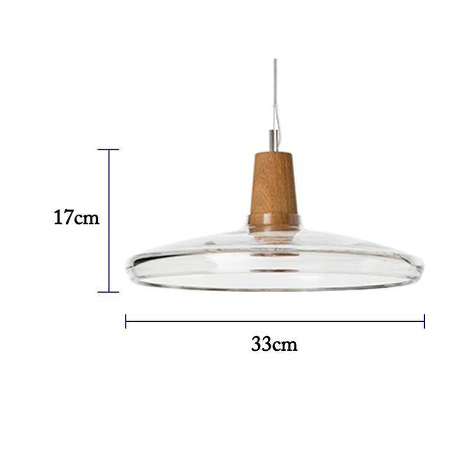 Glass LED pendant light of different shapes