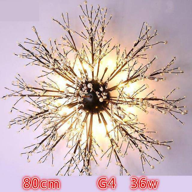 Crystal chandelier in the shape of tree branches