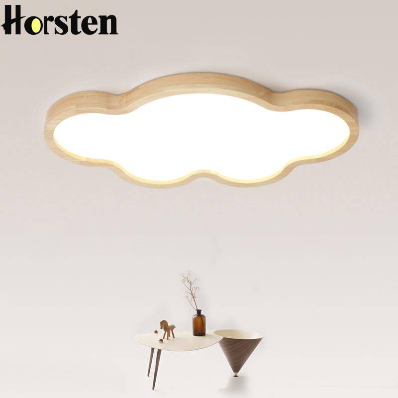 Cloud-shaped LED wood ceiling