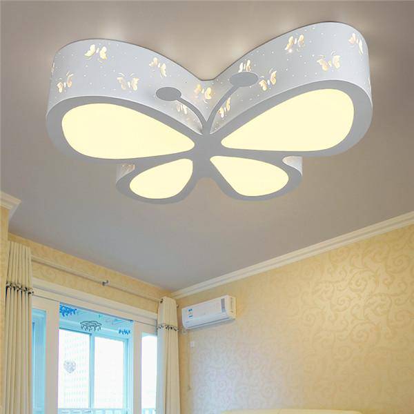 Lámpara de techo de mariposa blanca para niños