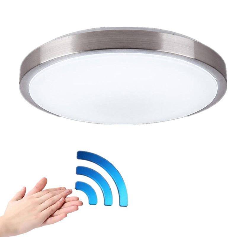 Lámpara de techo LED redonda cromada resistente al agua Sensor