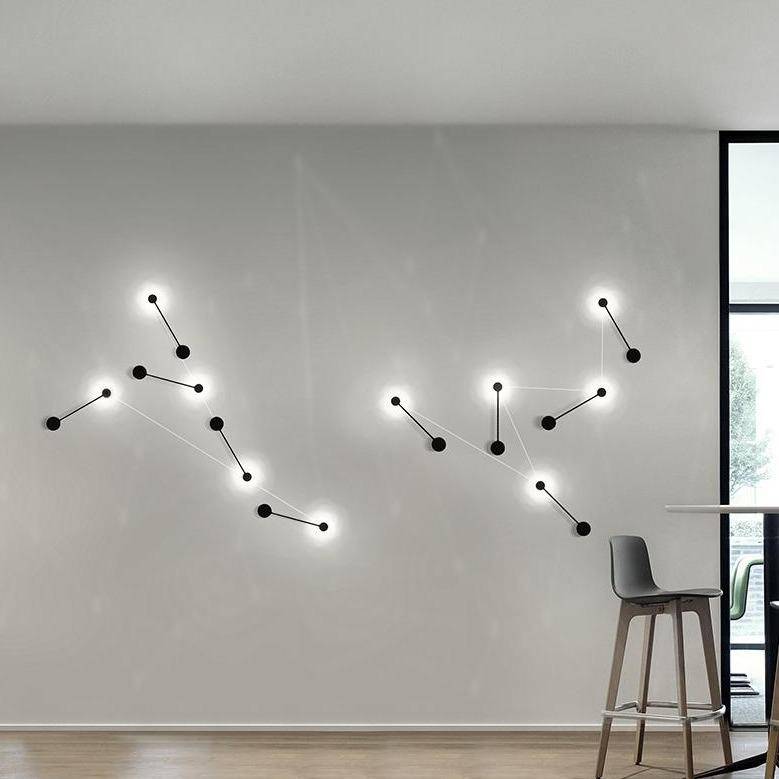 wall lamp artistic design with LED Dots