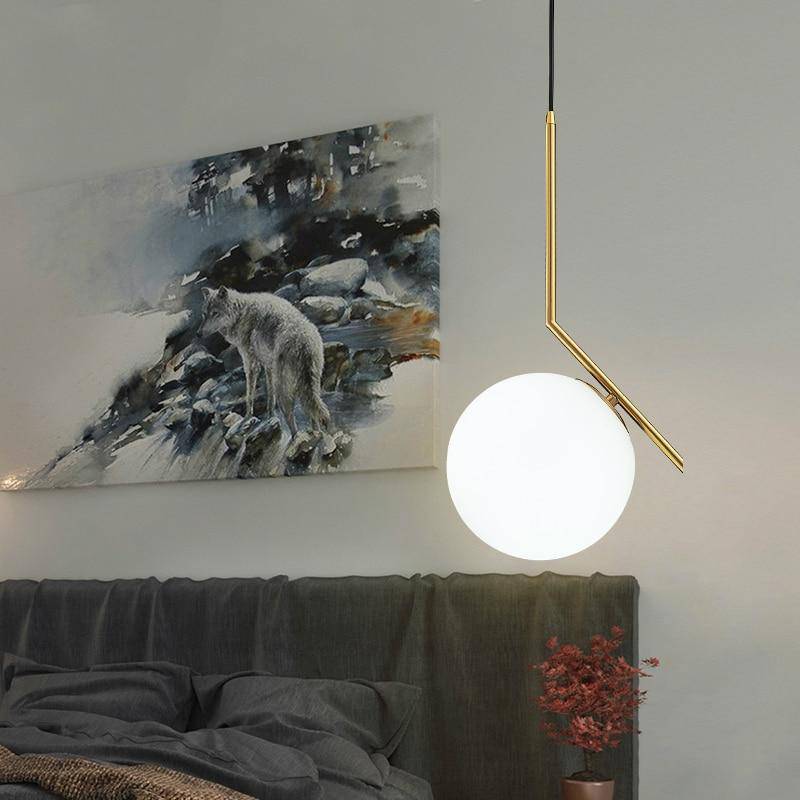pendant light LED design with glass ball Home