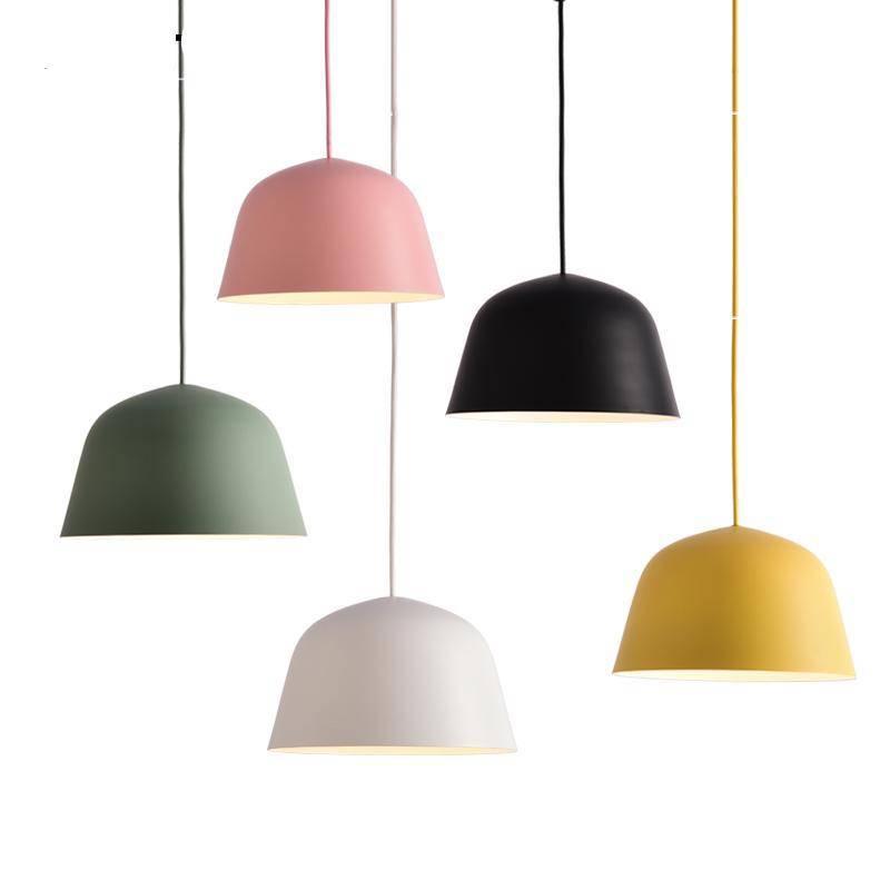 Lámpara de suspensión design con LEDs de color Macaron