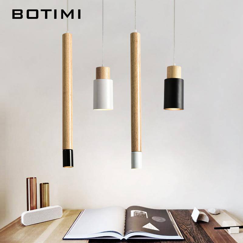 Design pendant light wooden Tube Botimi