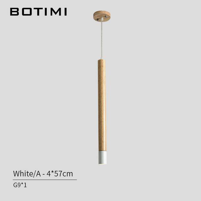 Lámpara de suspensión design tubo de madera Botimi