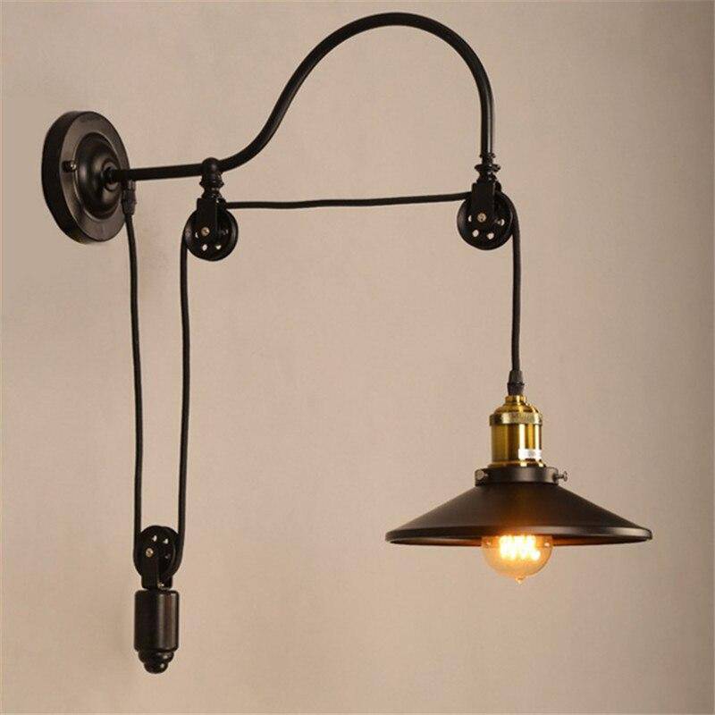 wall lamp rustic loft wall in antique metal