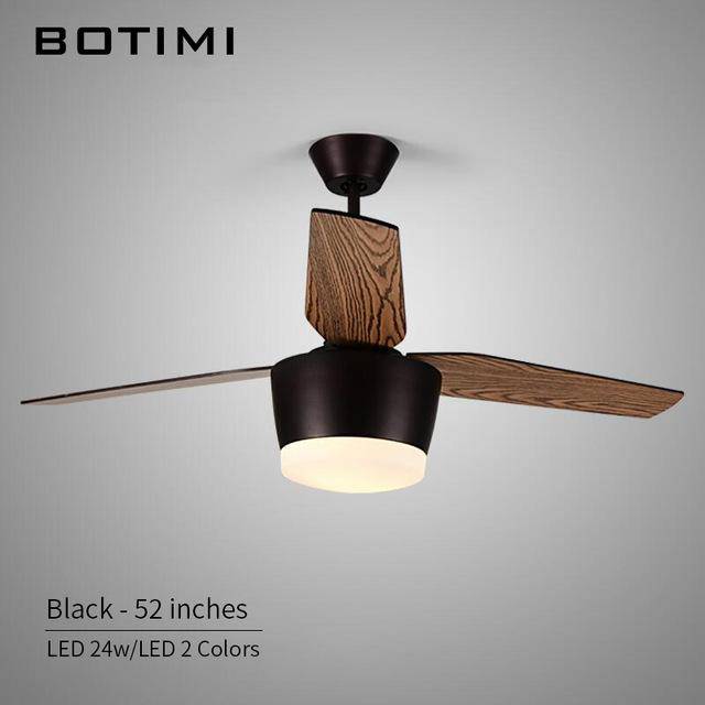 Ventilador de techo con lámpara LED (blanco o negro)