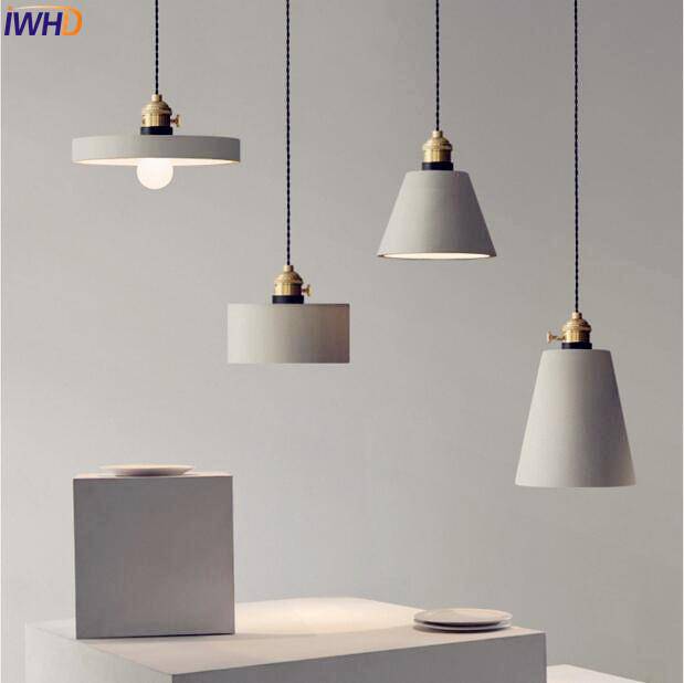 Design LED pendant light in shape cement