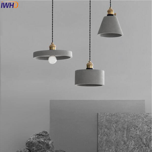 Design LED pendant light in shape cement