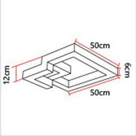 Plafonnier LED design 3D en métal