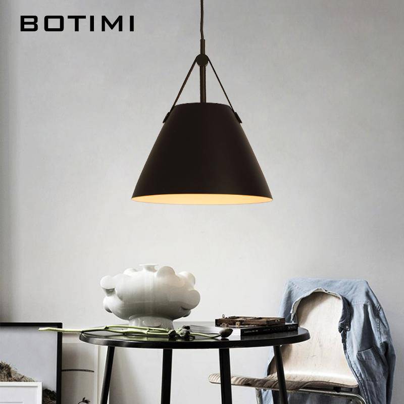 Design LED metal and fabric Botimi pendant lamp