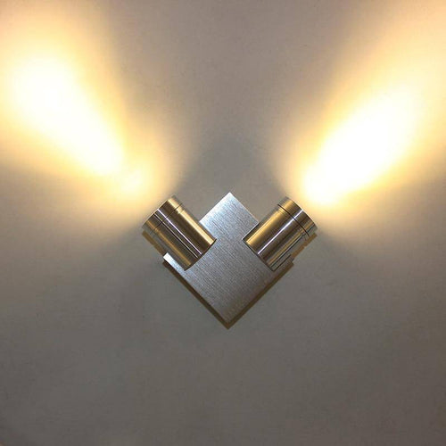 wall lamp LED wall-mounted chrome plated with two Spotlights