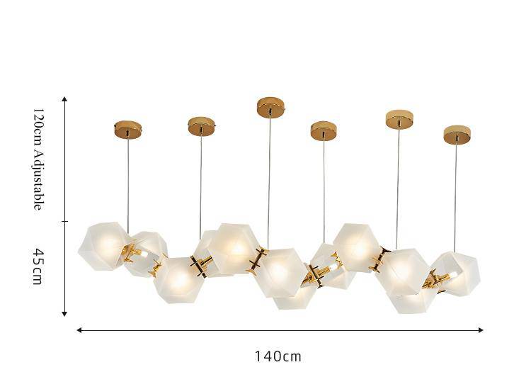 Chandelier modern design Golden LED Avize