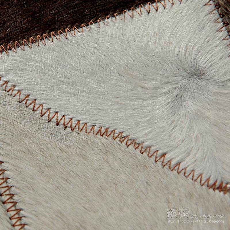 Scandinavian rectangle rug with brown triangles Luxury