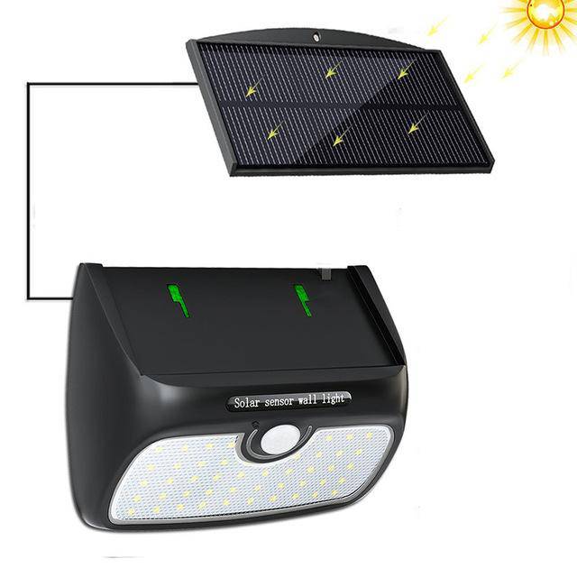 Sensor solar para exteriores de 48 LEDs