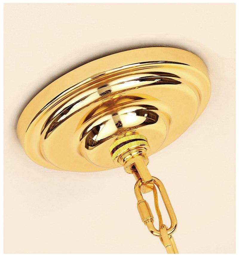 Chandelier design Golden rings with LED Tornado