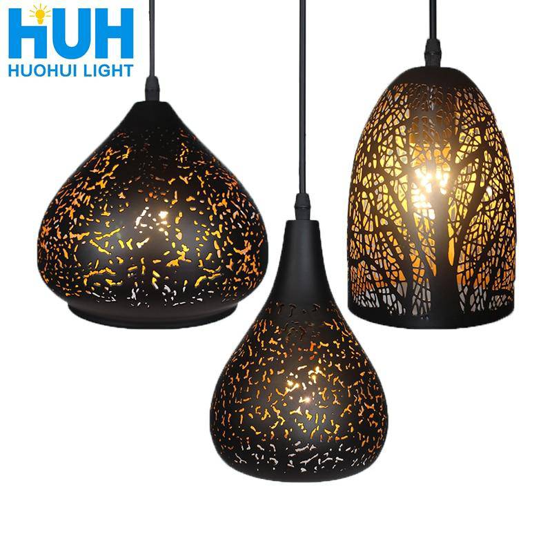 pendant light LED black Etching