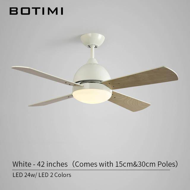 LED Electric Ceiling Fan (black or white Base)