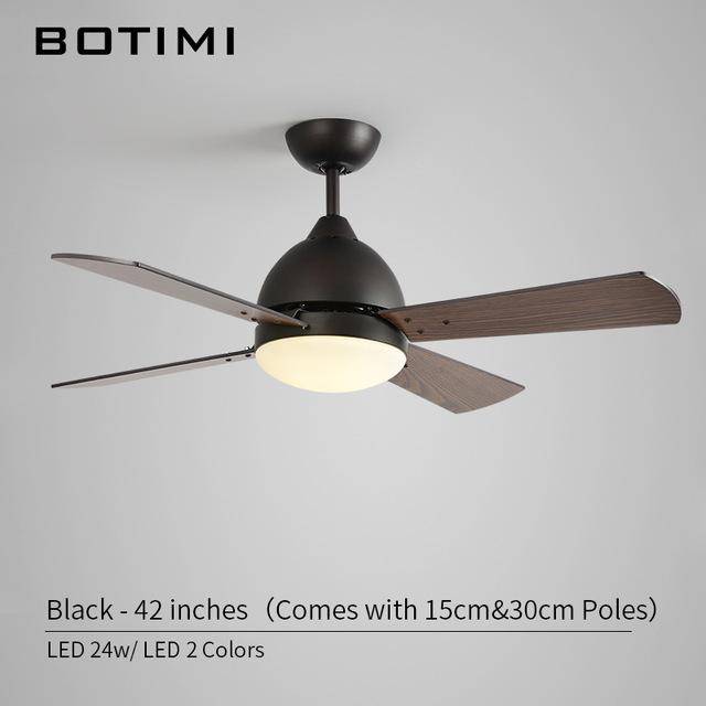 LED Electric Ceiling Fan (black or white Base)