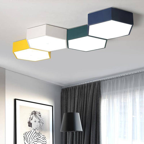 Lámpara de techo LED hexagonal en forma de panal