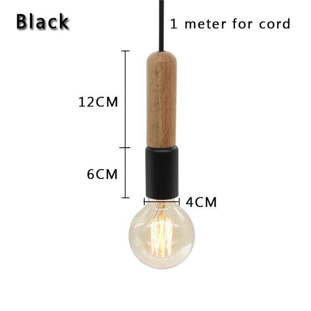 Lámpara de suspensión barra de madera Simple
