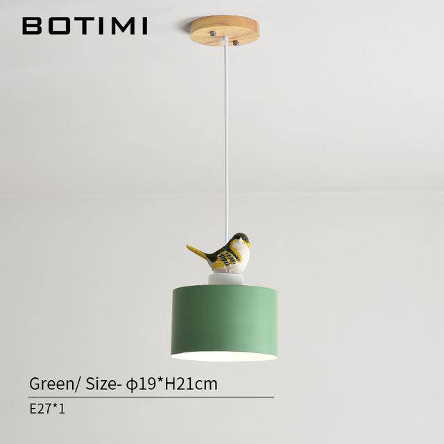 pendant light colorful LED design with Botimi bird