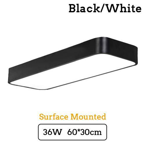 Square LED ceiling light with rounded edge Surface