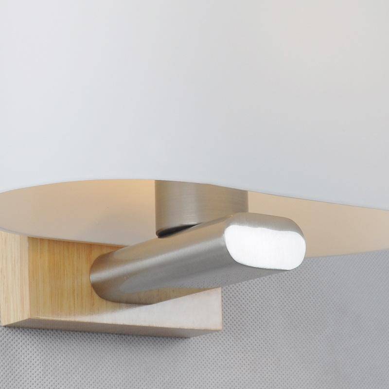 wall lamp wooden LED wall with lampshade rounded