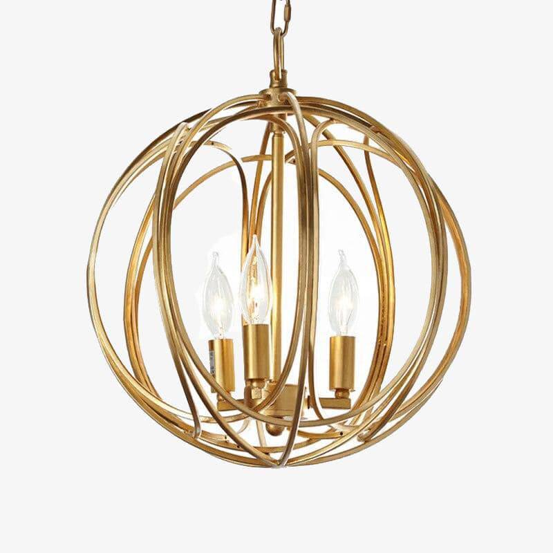 pendant light Metal ball LED design with retro Lewin bulbs