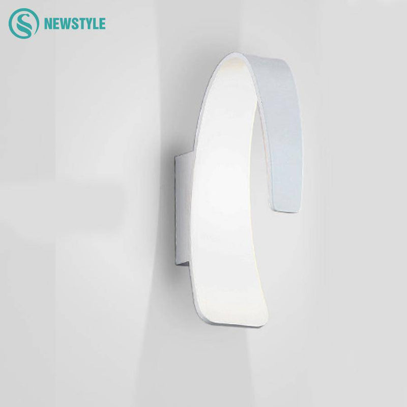 Lámpara de pared design moderno blanco redondeado LED