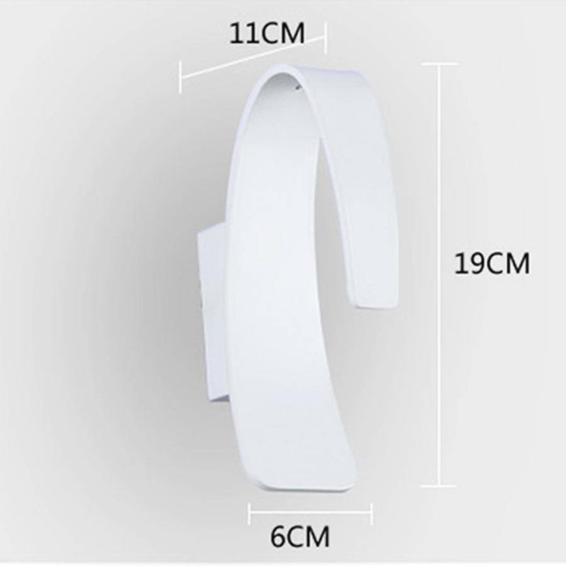 Applique design LED moderne arrondie blanche