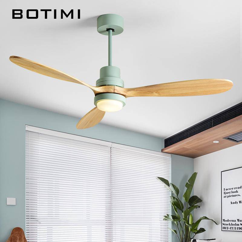 Modern LED ceiling fan with colorful base