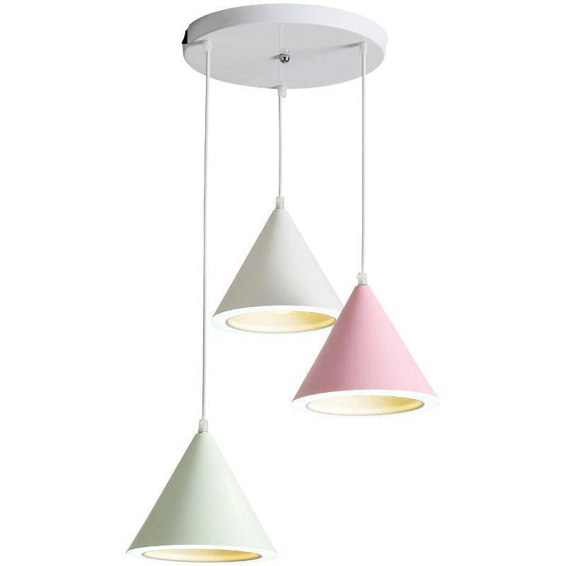 pendant light Nordic color cone LED design