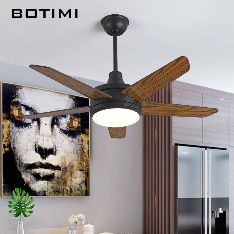 Ventilador de techo LED con palas de madera Botimi