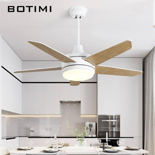 LED ceiling fan with Botimi wooden blades