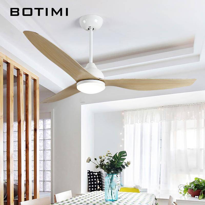 Ventilateur de plafond LED à 3 pales en bois