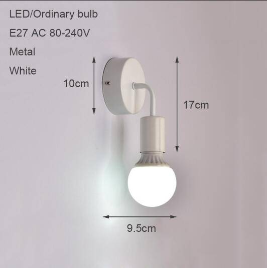 wall lamp LED wall light bulb drop (black or white)