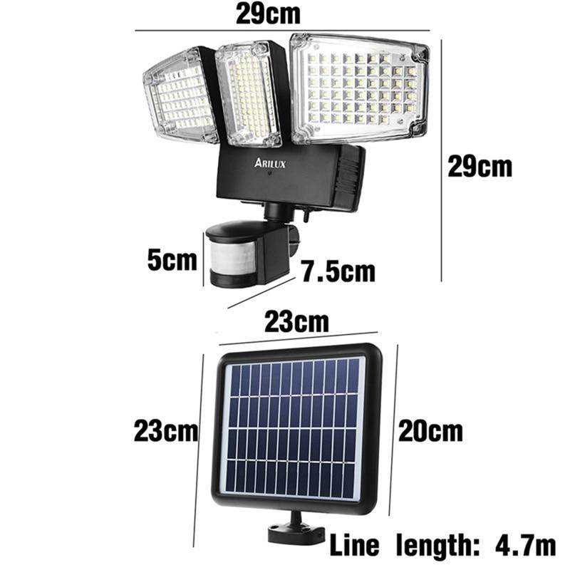 Foco solar de exterior Arilux 178 LED (blanco o negro)