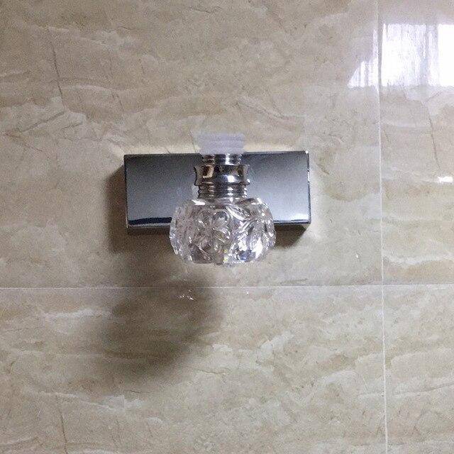 wall lamp Chrome LED wall light with several crystal lamps