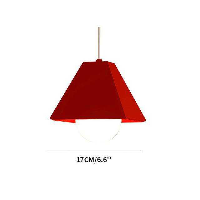 Triangular color LED pendant lamp