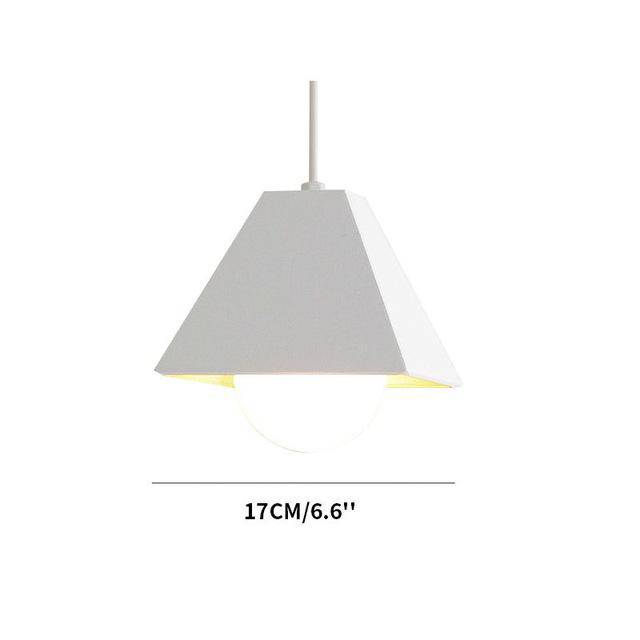 Triangular color LED pendant lamp