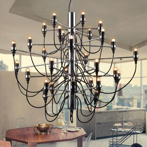 American black chrome vintage chandelier