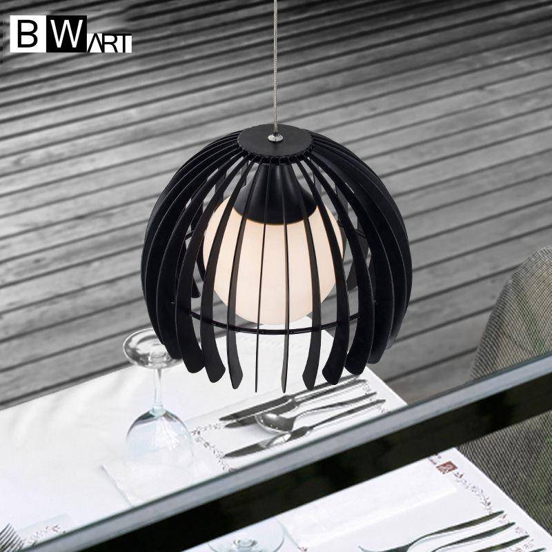 LED Design pendant light in the form of rounded pale cage Birdcage