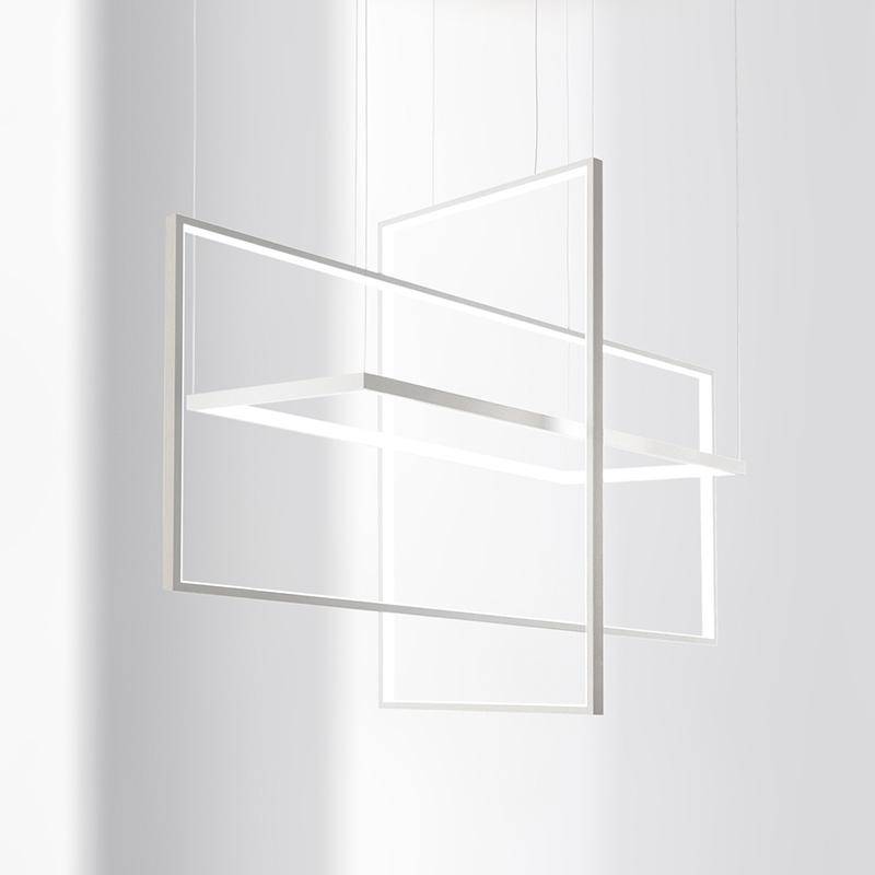 Lustre design moderne LED rectangles