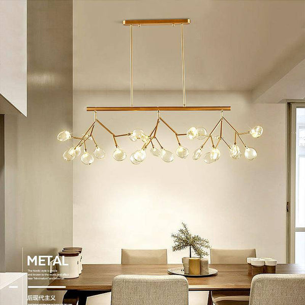 Yuanfenghua Moderne Lustre Salon LED Dimmable, Luminaire