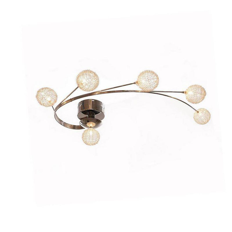 Chrome LED ceiling lamp with balls