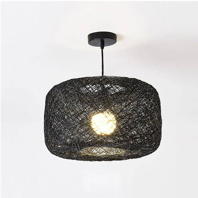 Fabric coloured LED pendant light Country