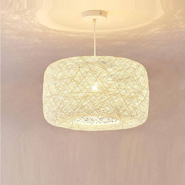Fabric coloured LED pendant light Country