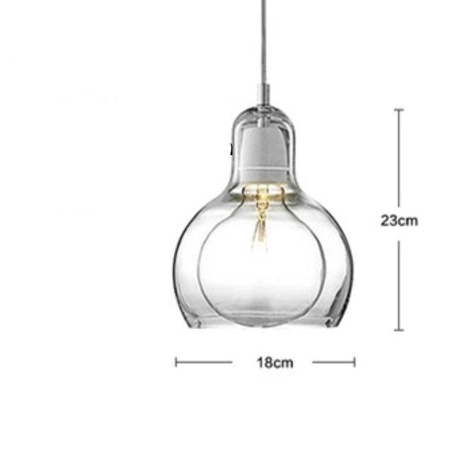 Lámpara de suspensión design Vidrio LED Loft